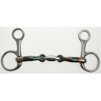 Abbey Baucher Hanging Cheek Jointed Stainless Snaffle 5 1/2