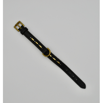 Elevator Embellished Leather Dog Collar