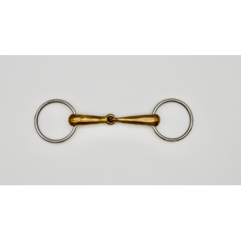 Loose Ring Hollow Mouth Jointed 21mm Copper Alloy Snaffle 5