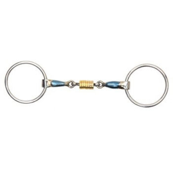 Shires Loose Ring Blue Sweet Iron Copper Roller Snaffle