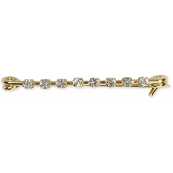 Shires Stock Pin Gold Bar with Crystals