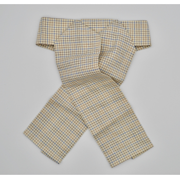Tied Stock Small Check Cream/Blue/Brown